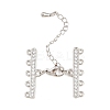 Brass Micro Pave Cubic Zirconia Chain Extender ZIRC-Q022-030P-NR-2