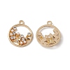 Alloy Crystal Rhinestone Pendants ALRI-K049-12G-2