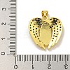 Virgin Mary Theme Rack Plating Brass Micro Pave Cubic Zirconia Pendants KK-C074-23G-04-3