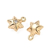 Brass Micro Pave Cubic Zirconia Pendants KK-S531-12G-E-2