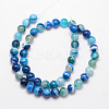 Natural Striped Agate/Banded Agate Bead Strands G-K166-13-6mm-3