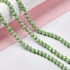 Faceted(32 Facets) Glass Beads Strands EGLA-J042-36B-10-4