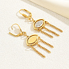 201 Stainless Steel Eye Hoop Earrings XR9561-4