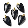 Synthetic Blue Goldstone Pendants G-E570-01G-15-1