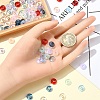 100Pcs 10 Colors Transparent Glass European Beads GLAA-YW0003-91-4