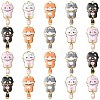 40Pcs 5 Style Alloy Printed Pendants FIND-CJ0001-27-1