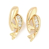Brass Micro Pave Clear Cubic Zirconia Pendantsn KK-S386-31G-1