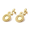 Ion Plating(IP) 304 Stainless Steel Snake Stud Earrings EJEW-C114-32G-2