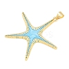 Brass with Enamel Pendants KK-Z145-01G-2