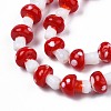 Mushroom Handmade Lampwork Beads Strands LAMP-R116-13A-3