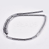 Non-magnetic Synthetic Hematite Beads Strands X-G-K022-3x14mm-08-2