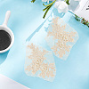 Flower Shape Polyester Embroidery Sew on Flower Appliques LS-DIY-WH20032-60A-6