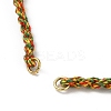Braided Cotton Cord Bracelet Making MAK-L043-02G-17-2