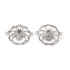 Halloween Brass Pave Clear & Black Cubic Zirconia Connector Charms LS-KK-E068-VB060-1