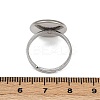 304 Stainless Steel Cuff Ring Components STAS-D372-05P-02A-3