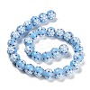 Christmas Theme Baking Paint Glass Beads LAMP-I028-08-2