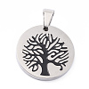 304 Stainless Steel Pendants STAS-Z027-02F-P-1