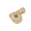 Brass Micro Pave Cubic Zirconia Pendants KK-A300-02G-B-2