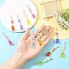 12Pcs 6 Style Acrylic & Alloy Enamel Bear Pendant Decorations HJEW-YW00172-3