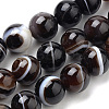 Natural Striped Agate/Banded Agate Beads Strands G-S259-04A-10mm-1