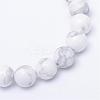 Round Natural Howlite Bead Strands G-R345-8mm-18-2
