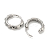 316 Surgical Stainless Steel Hoop Earrings EJEW-D096-17B-AS-2