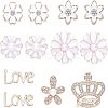 Alloy Rhinestone Cabochons PALLOY-OC0002-15LG-1