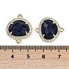Dyed Natural Lapis Lazuli Faceted Oval Links G-B126-01G-12-3