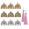 9Pcs 3 Colors Tibetan Style Alloy Pendant Bail FIND-CA0011-04-1