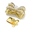 Brass Micro Pave Cubic Zirconia Box Clasps KK-U037-19G-01-2