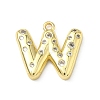 Brass Micro Pave Clear Cubic Zirconia Pendants KK-I476-02G-W-1
