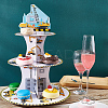 3-Tier Paper Cake Display Stand AJEW-WH0038-54B-3