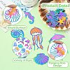 16Pcs 16 Styles Ion Plating(IP) 304 Stainless Steel Etched Metal Embellishments Pendants STAS-CJ0002-56-3