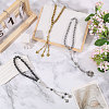 3Pcs 3 Colors Alloy Knot Charm Bracelets BJEW-PH0004-70-5