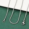Tarnish Resistant 1.5mm 316 Surgical Stainless Steel Snake Chain Necklaces STAS-D064-3