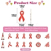 14Pcs 6 Styles No To Drugs Red Awareness Ribbon Theme Alloy Enamel Pendants ENAM-FS0003-47-4