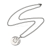 Non-Tarnish 304 Stainless Steel Double Layer Pendant Necklaces LS-NJEW-D047-02P-1