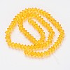 Faceted Bicone Transparent Glass Bead Strands GLAA-J083-A-3