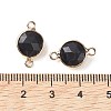 Natural Obsidian Connector Charms G-C102-09H-G-3