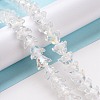Transparent Glass Beads Strands LAMP-H061-01D-3