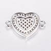 Brass Micro Pave Cubic Zirconia Links ZIRC-E150-07P-2