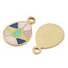 Ion Plating(IP) 304 Stainless Steel Enamel Charms STAS-U032-06G-01-2