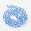 Faceted Glass Round Beads Strands X-GF10mmC22Y-2