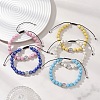 Acrylic & Alloy Beads Braided Bead Bracelets BJEW-JB13095-1