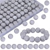 80Pcs Round Silicone Focal Beads SIL-SZ0001-24-21-1