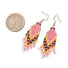 Bohemian Glass Seed Beads Dangle Earrings EJEW-MZ00338-04-3