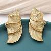 304 Stainless Steel Leaf Stud Earrings EJEW-K268-54G-2