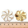 304 Stainless Steel Flower Stud Earrings EJEW-A147-01G-3