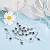 SUNNYCLUE 24Pcs 12 Colors 304 Stainless Steel Rhinestone Connector Charms STAS-SC0004-34-7