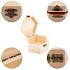 Unfinished Pine Wood Jewelry Box CON-WH0072-07-2